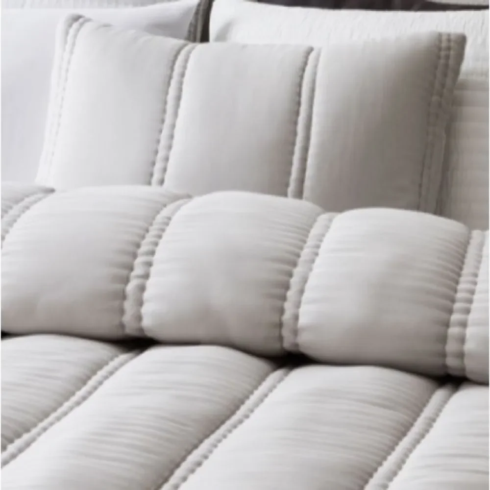New- West Elm Silky Feel Lyocell Frost Grey Bed Plush Pillow Sham Cover